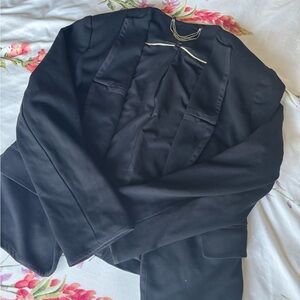 Juicy Couture Black Blazer with Gold Chain Detail